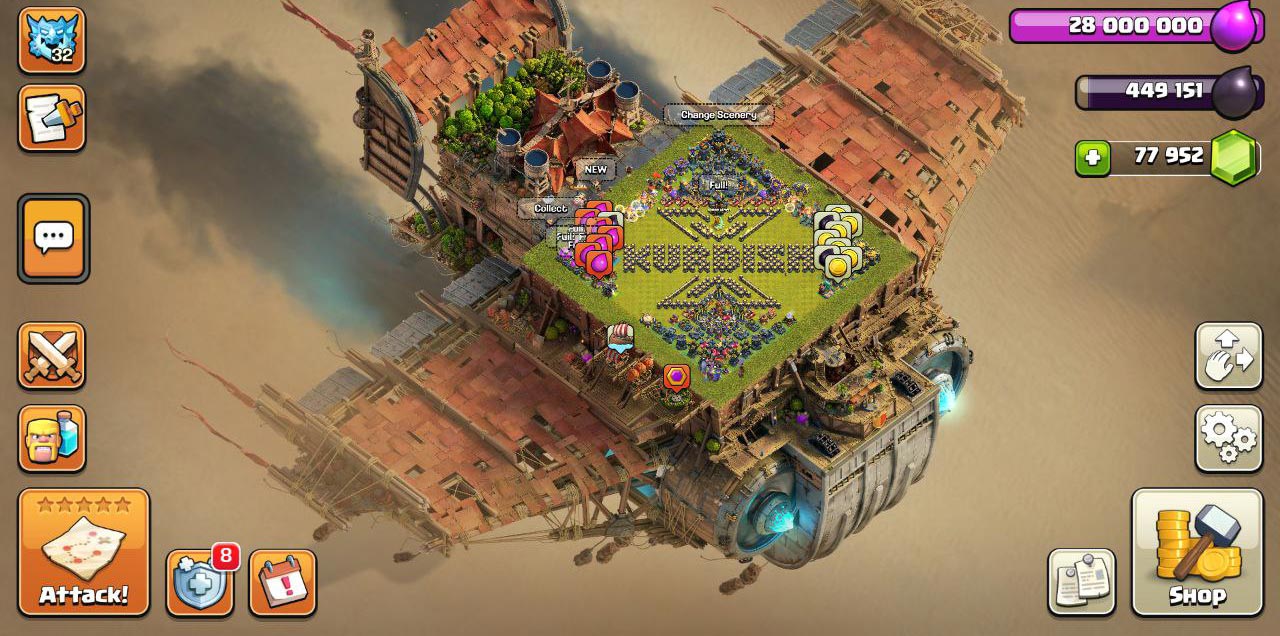 نمایی از منظره سرزمین ویران کلش اف کلنز