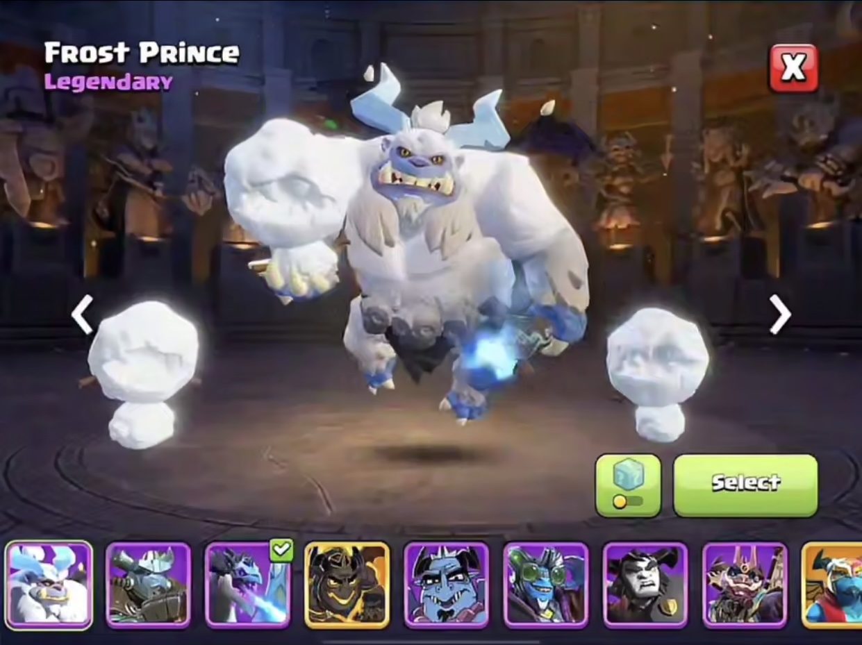 نمایی از اسکین شاهزاده یخبندان کلش اف کلنز